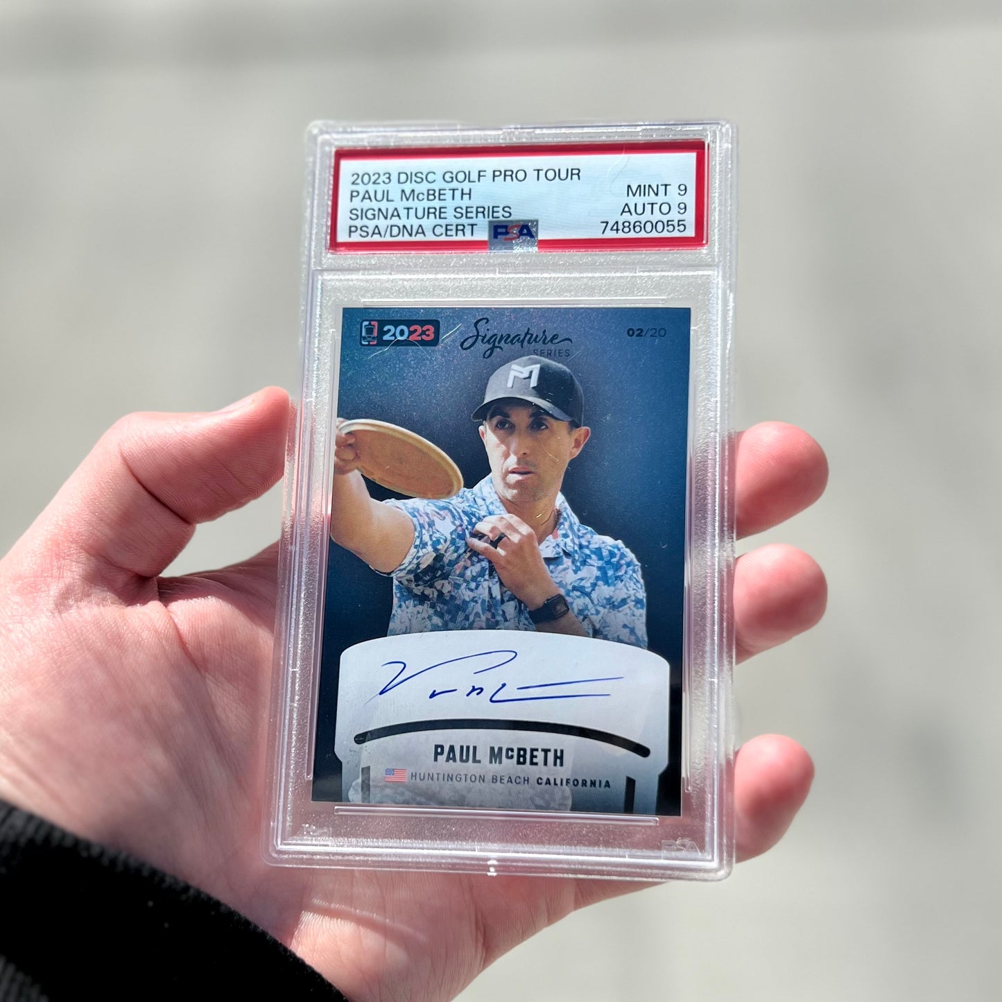 Paul McBeth 2023 DGPT AUTO 02/20 Disc Golf Autograph | PSA Mint 9 Auto 9